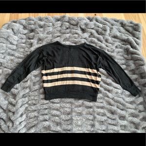 NTW- Sundry cropped stripped sweatshirt. Size 1- which is a size small.